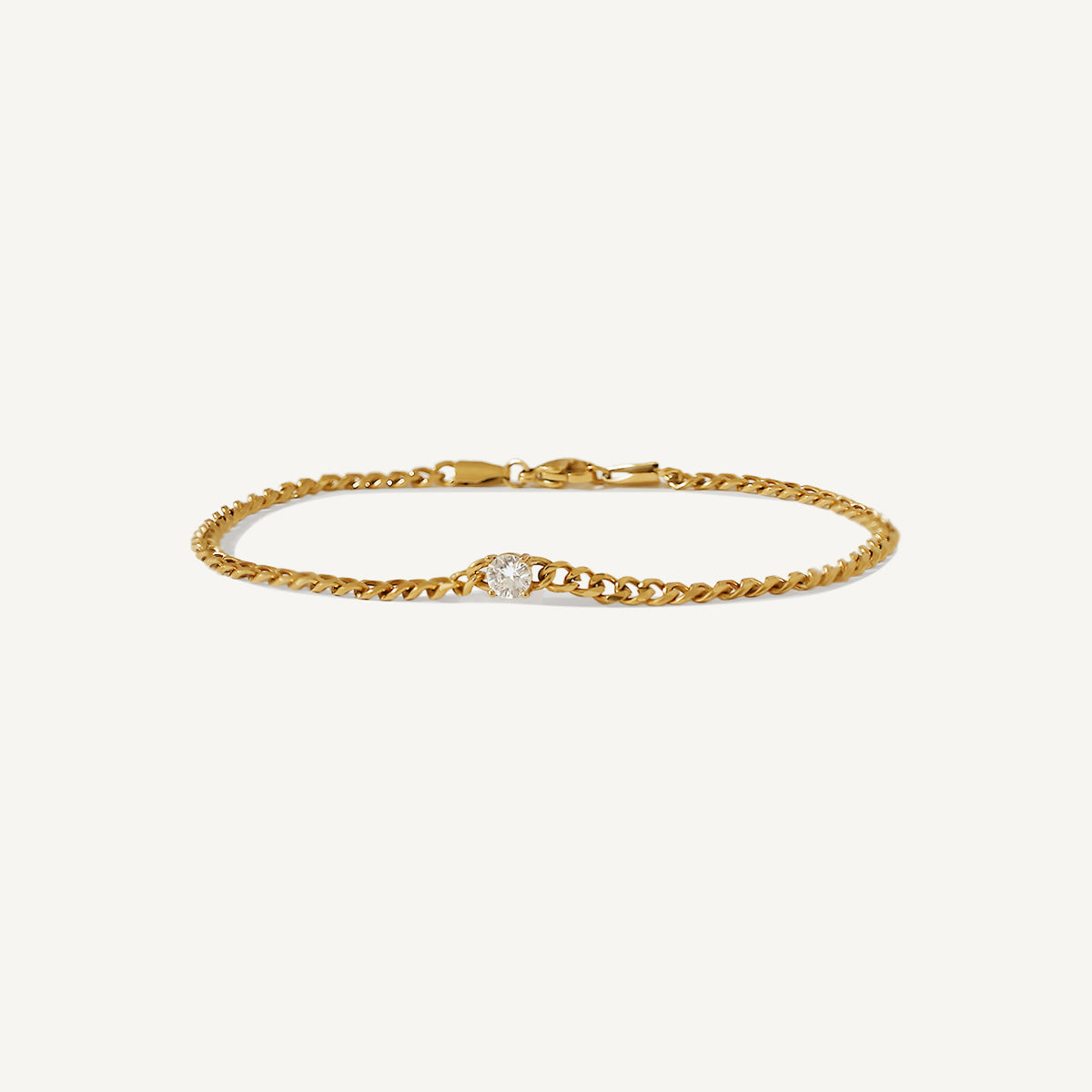 The Perfect Cuban Solitaire Anklet
