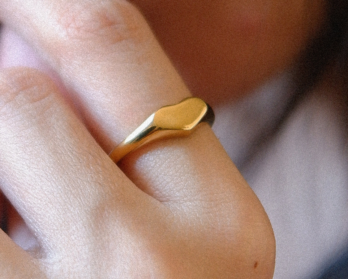 The Petite Heart Signet Ring