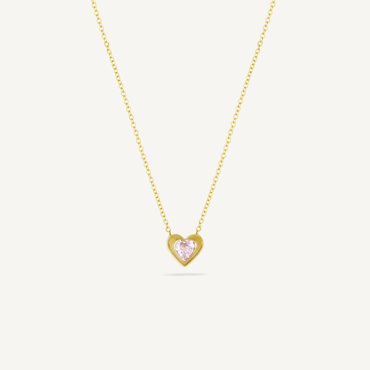 The Pink Ice Chunky Heart Necklace