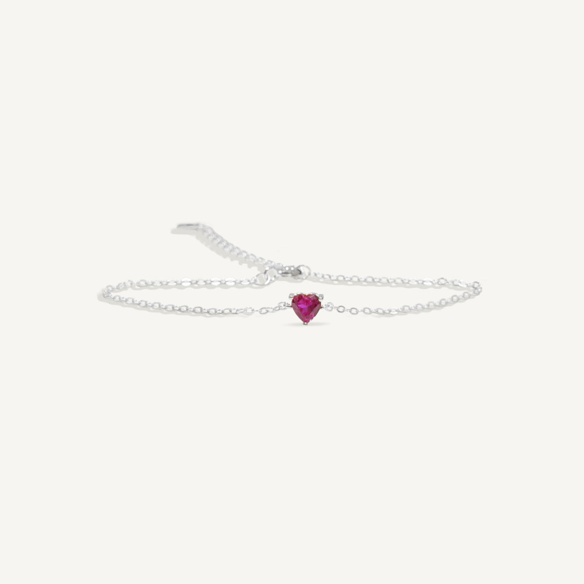 The Ruby Heart Skinny Bracelet