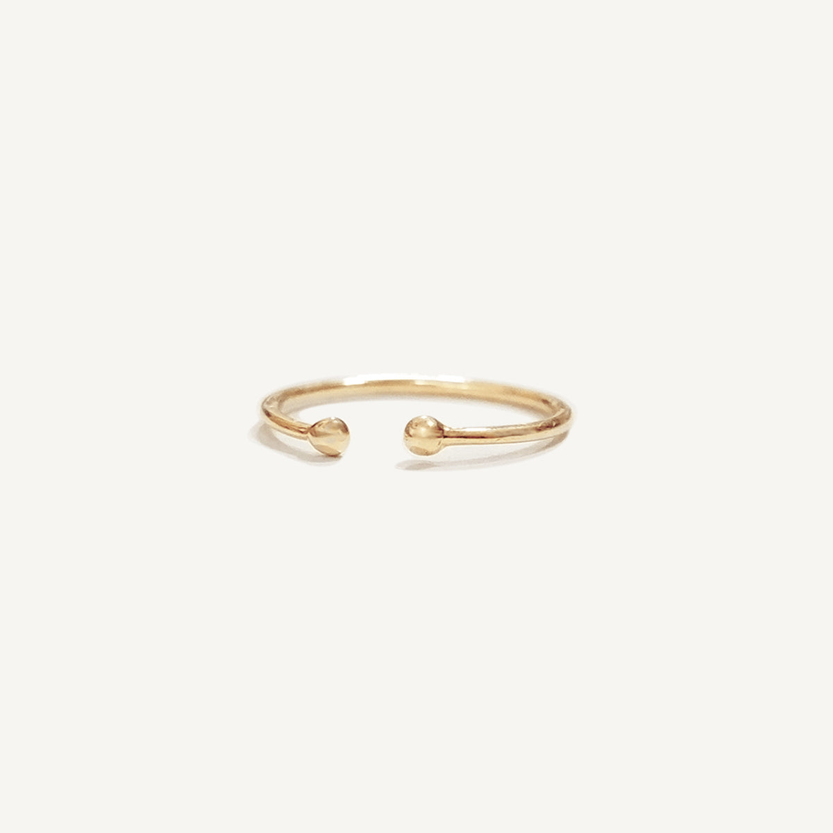 The Any-size Polka Pinky Ring in Solid Gold