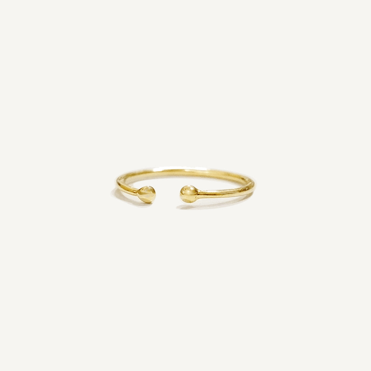 The Any-size Polka Pinky Ring in Solid Gold