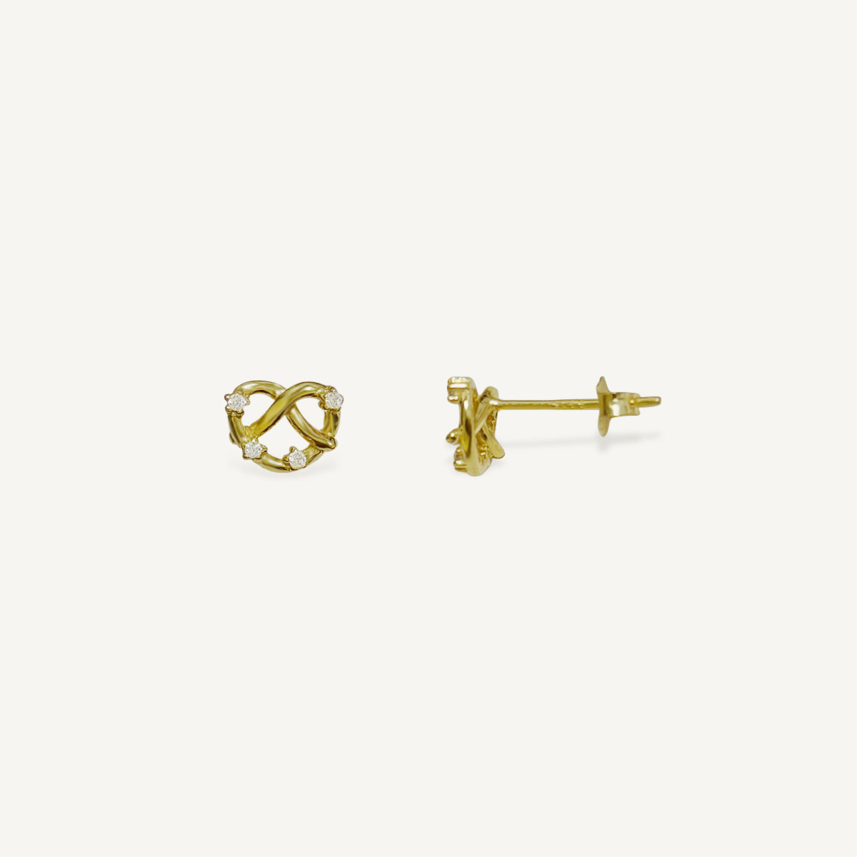 The Pretzel Knot Heart Earrings