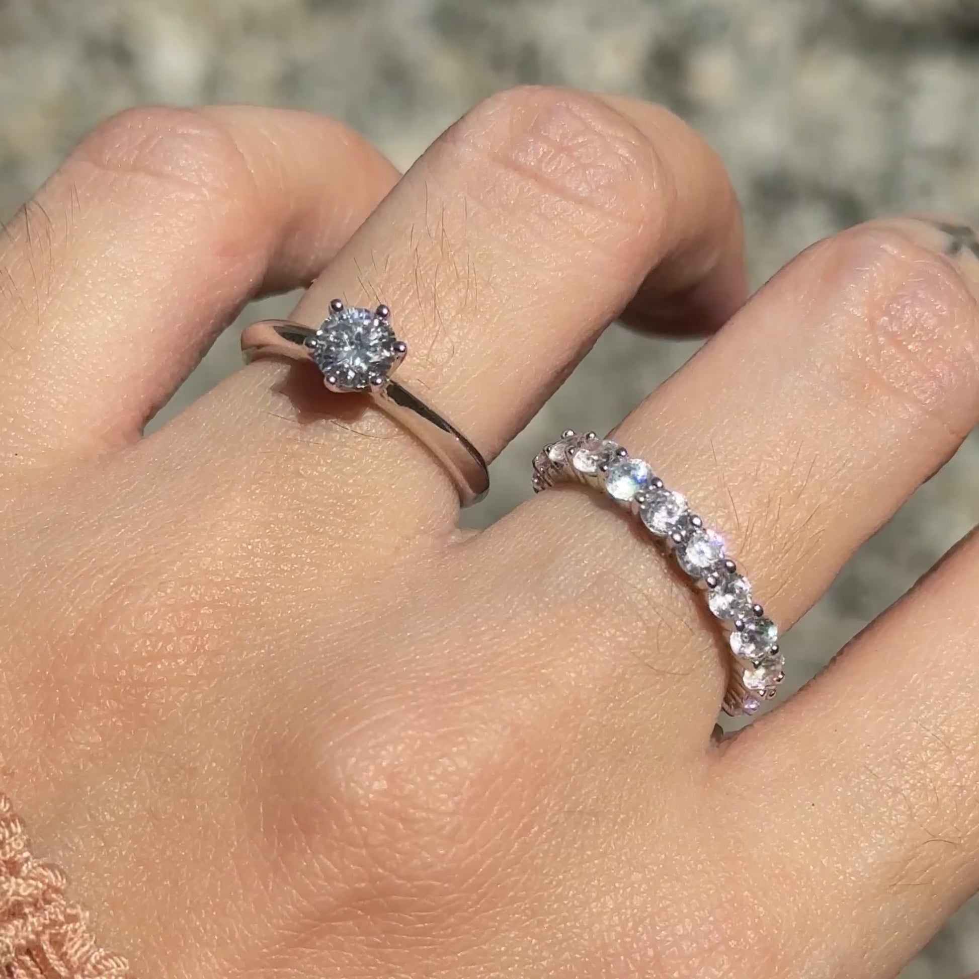 The Chunky Full Eternity Moissanite Ring