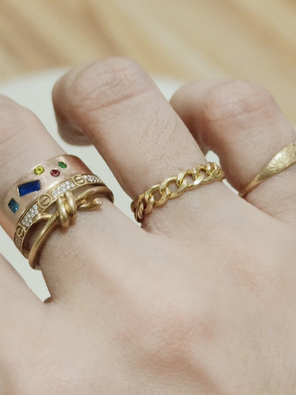 The Perfect Cuban Soft Chain Ring in Solid Gold