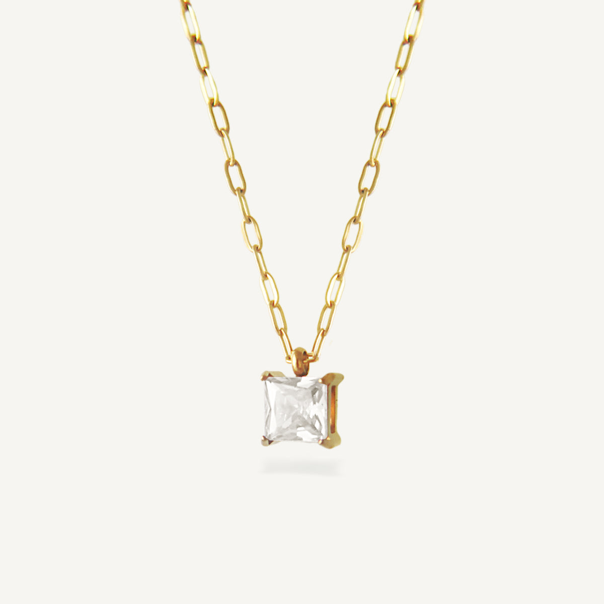 The Princess Cut Birthstone Filly Necklace