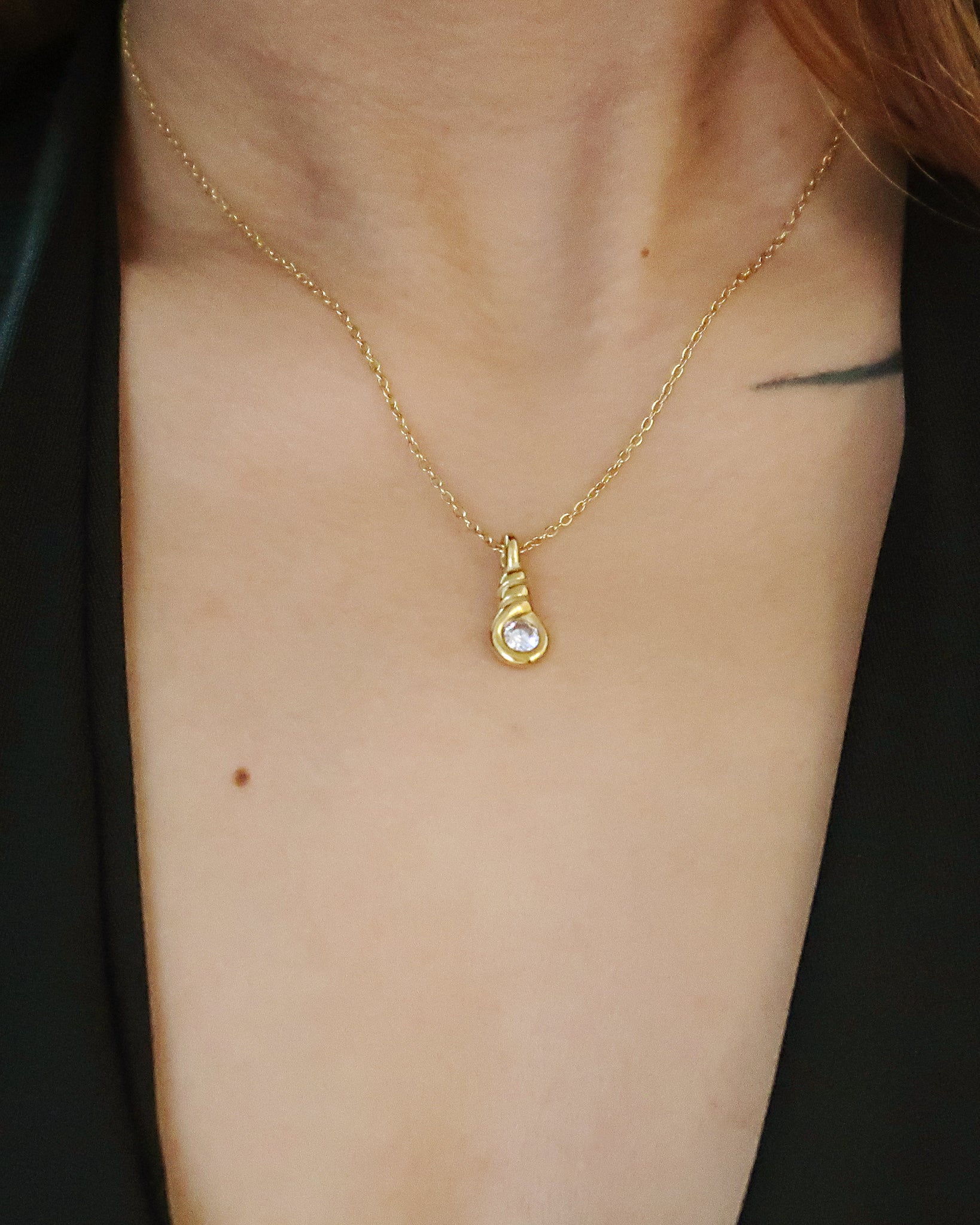 The Promise Knot Solitaire Necklace
