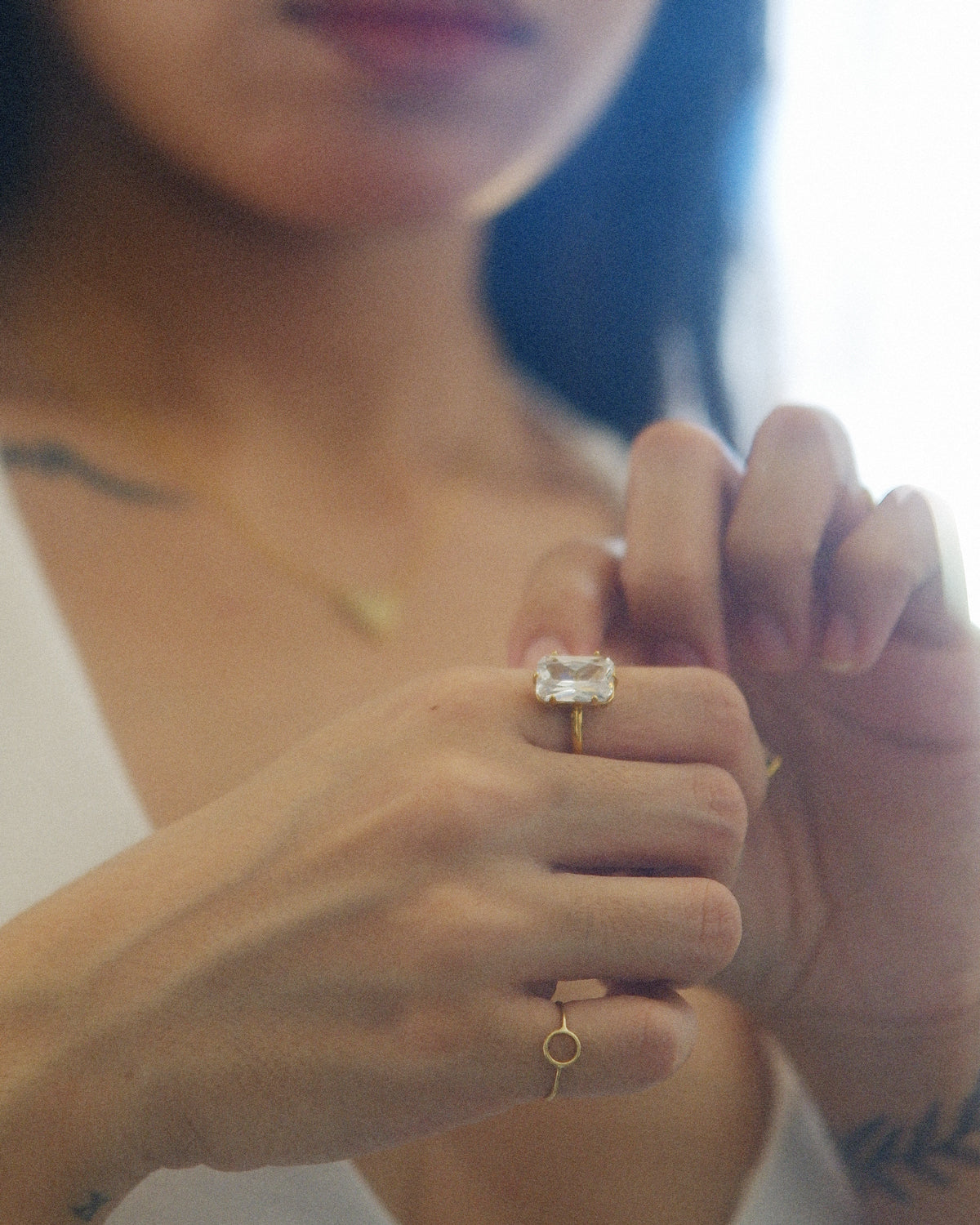 The Bold Radiant Cut Curved Ring