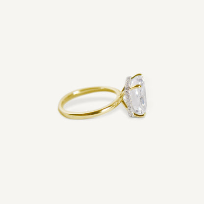 The Willow Hidden Halo Radiant Moissanite Ring