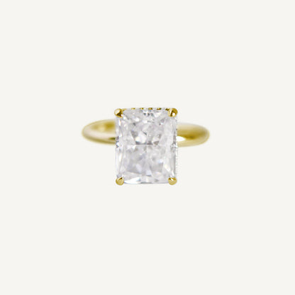 The Willow Hidden Halo Radiant Moissanite Ring