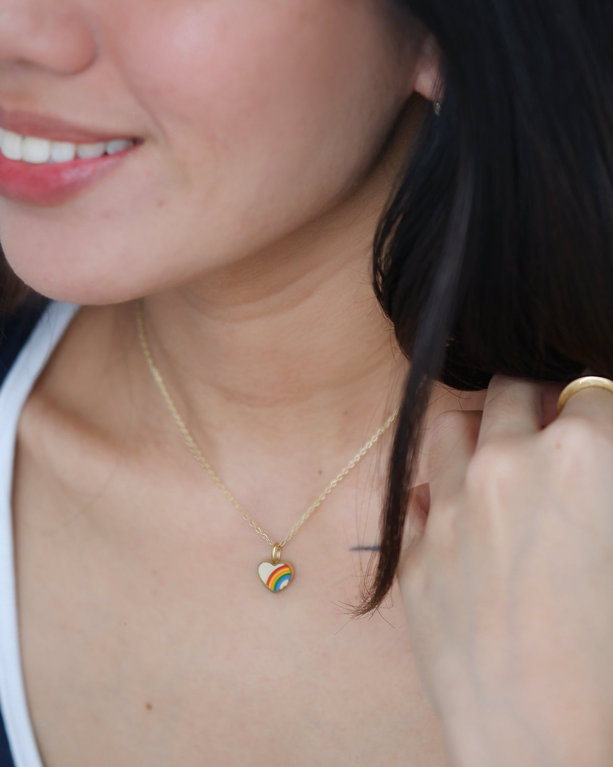 The Rainbow Heart Necklace