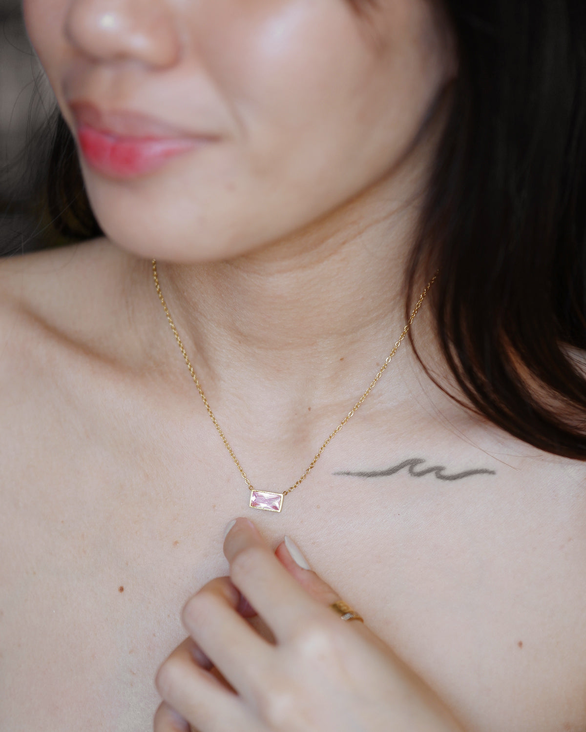 The Pink Ice Boxy Necklace