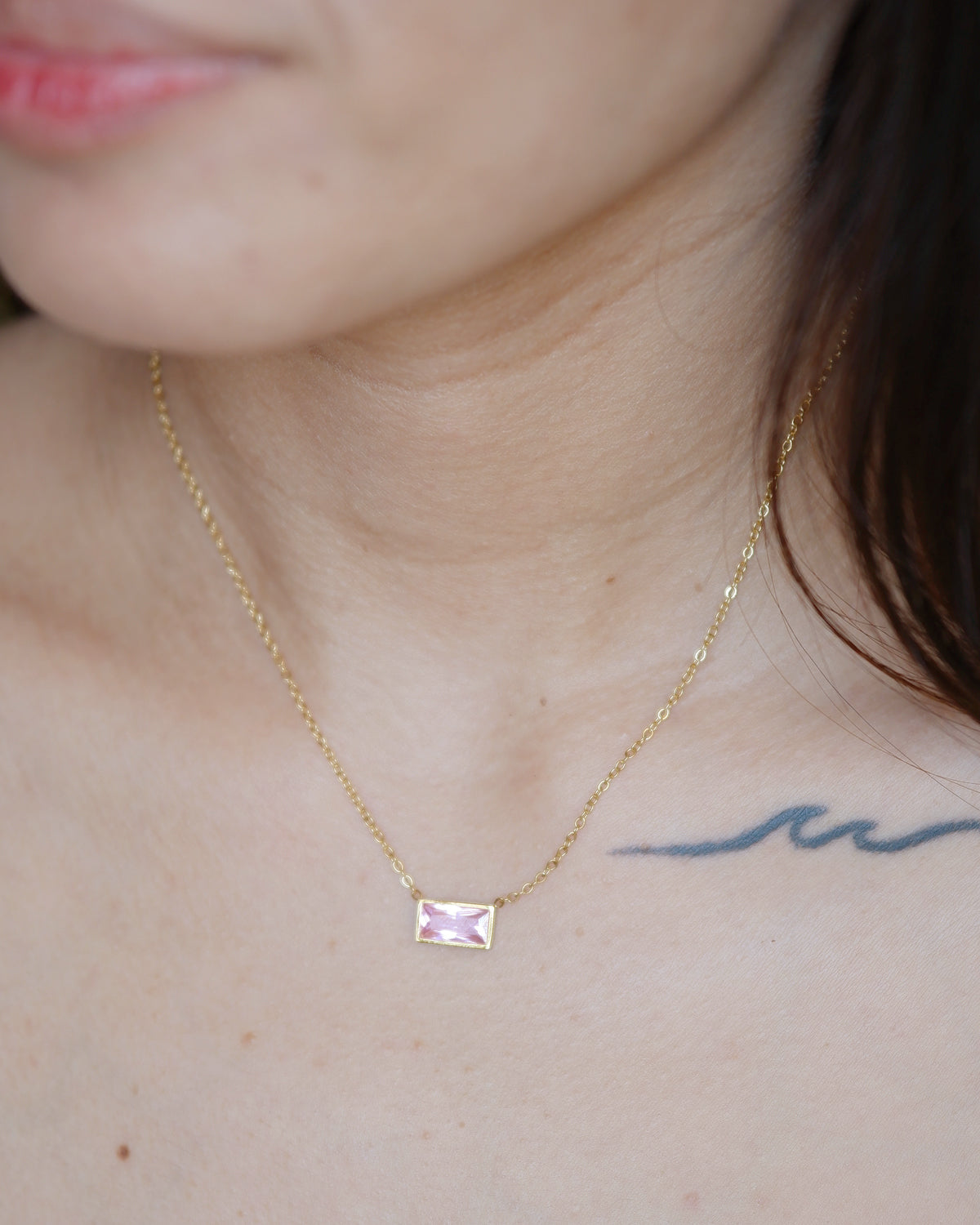 The Pink Ice Boxy Necklace