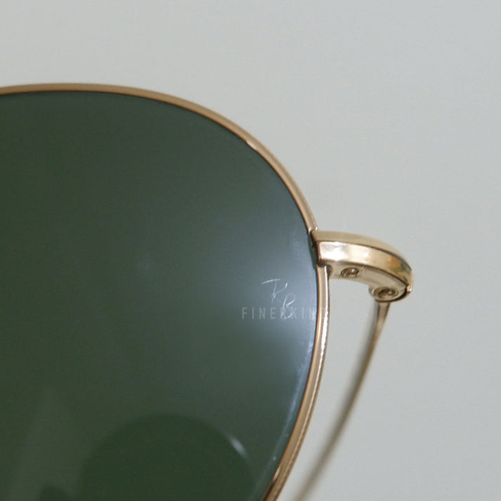 Rayban  Round Sunglasses / Shades in Gold and Green Size 51