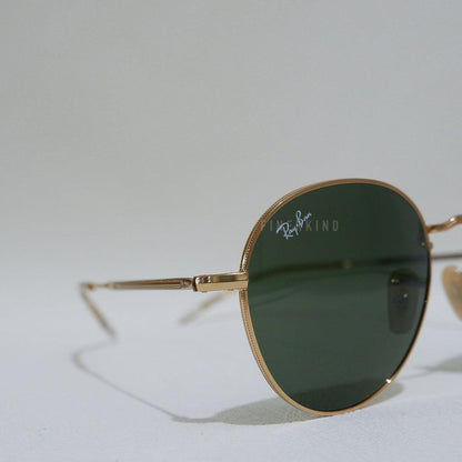 Rayban  Round Sunglasses / Shades in Gold and Green Size 51