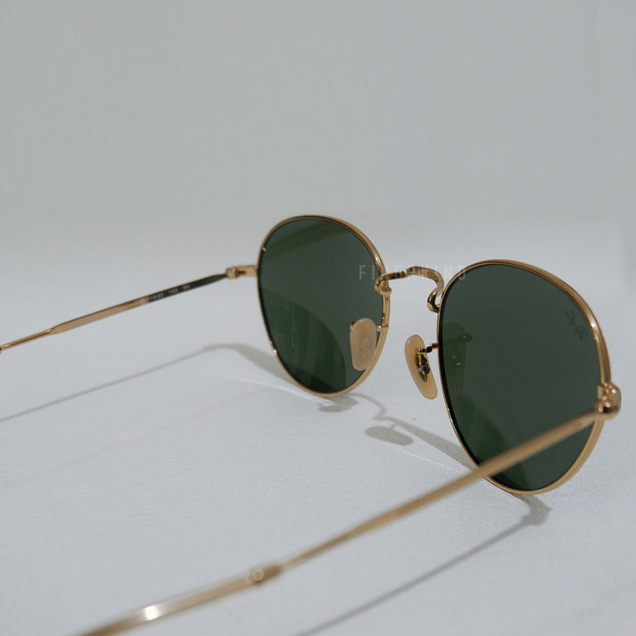 Rayban  Round Sunglasses / Shades in Gold and Green Size 51