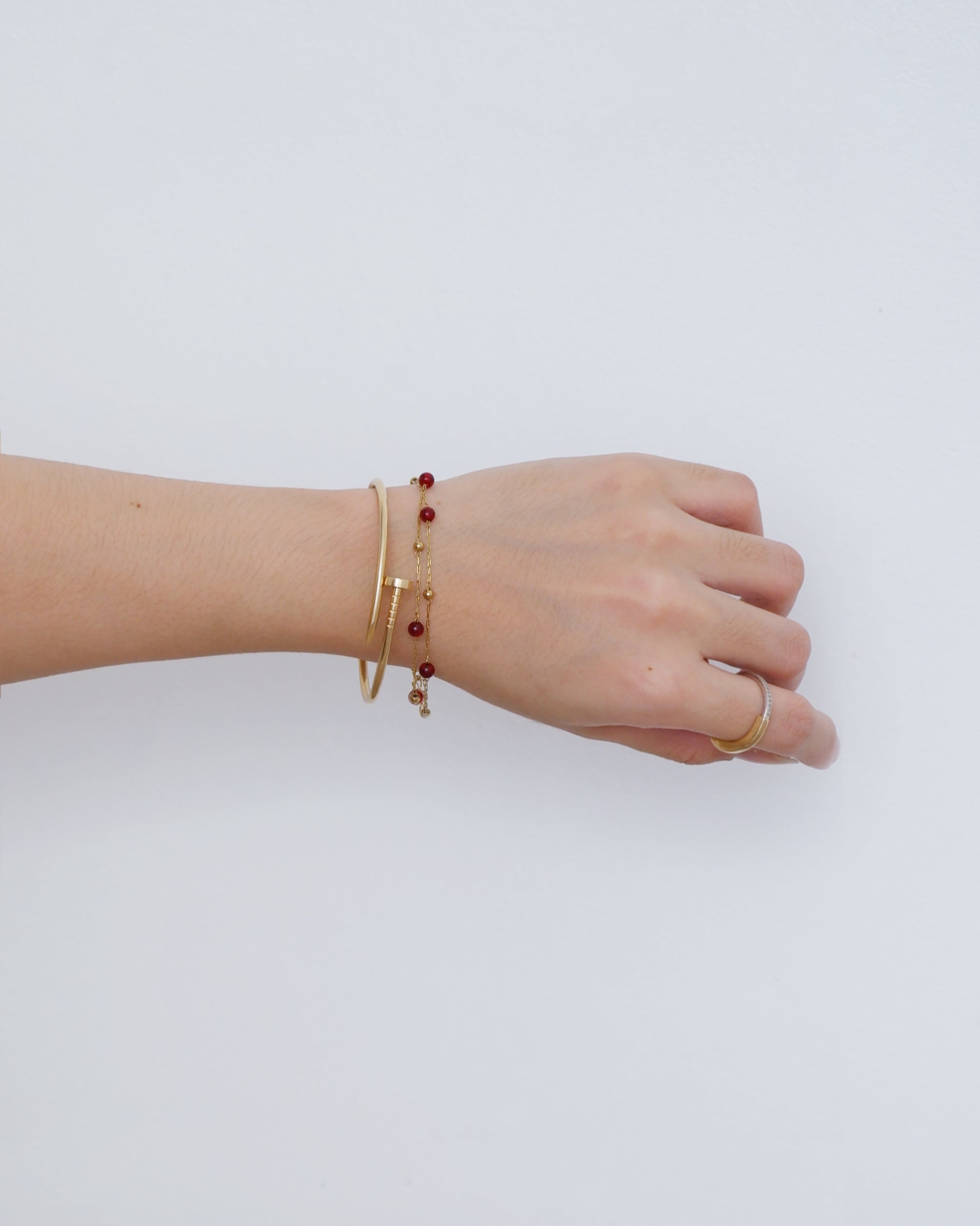 The Gold and Garnet Ball Bracelet