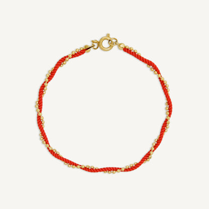 The Red Line Beaded Bracelet and Anklet