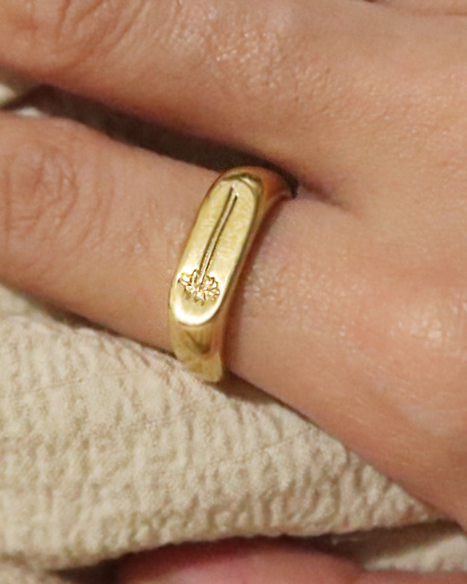 The Floral Bar Signet Ring