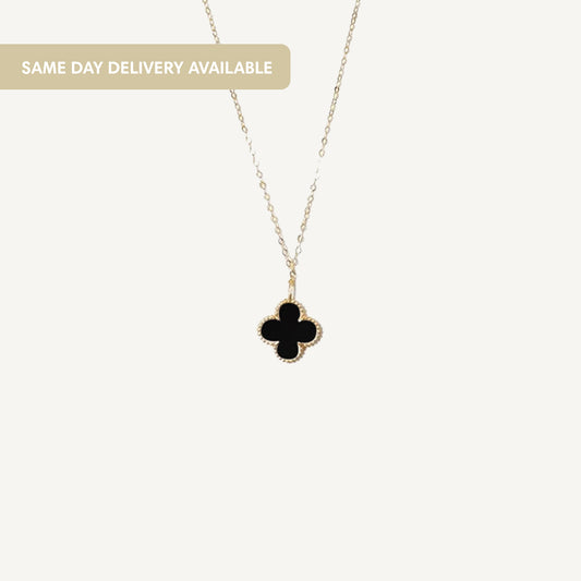 The Mini Designer Clover Pendant in Solid Gold