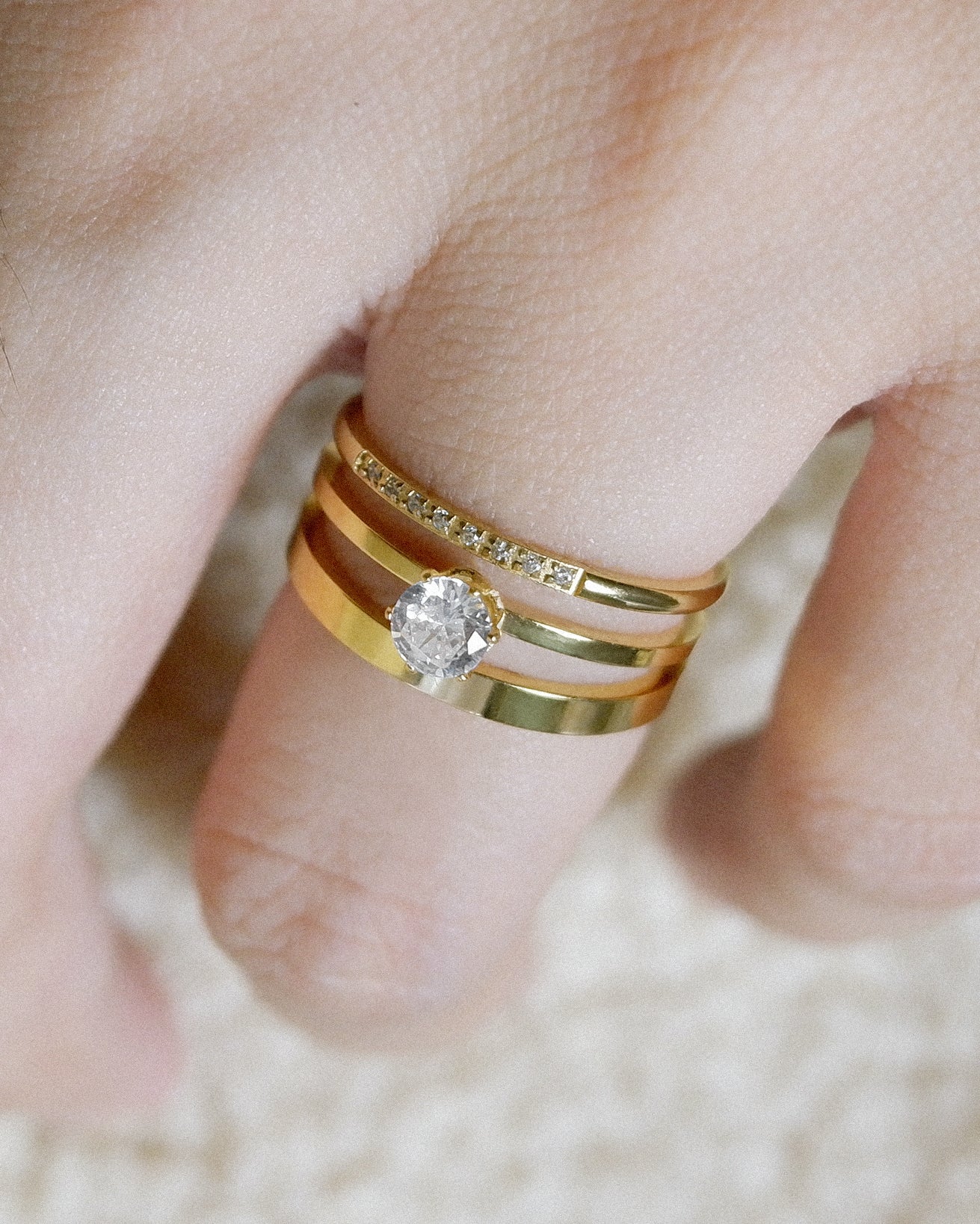 The Solitaire Zircon Ring in Six-Prong Setting