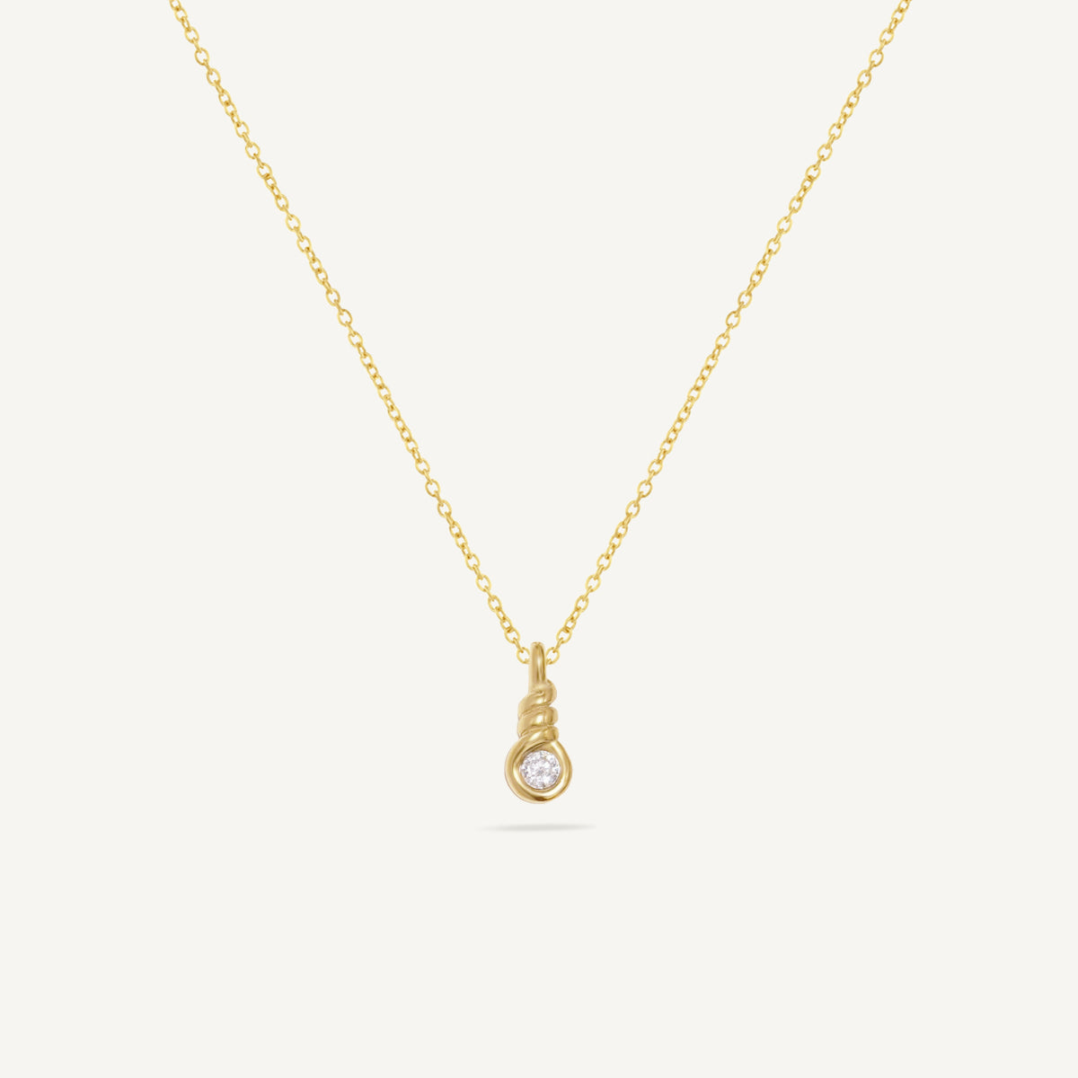 The Promise Knot Solitaire Necklace