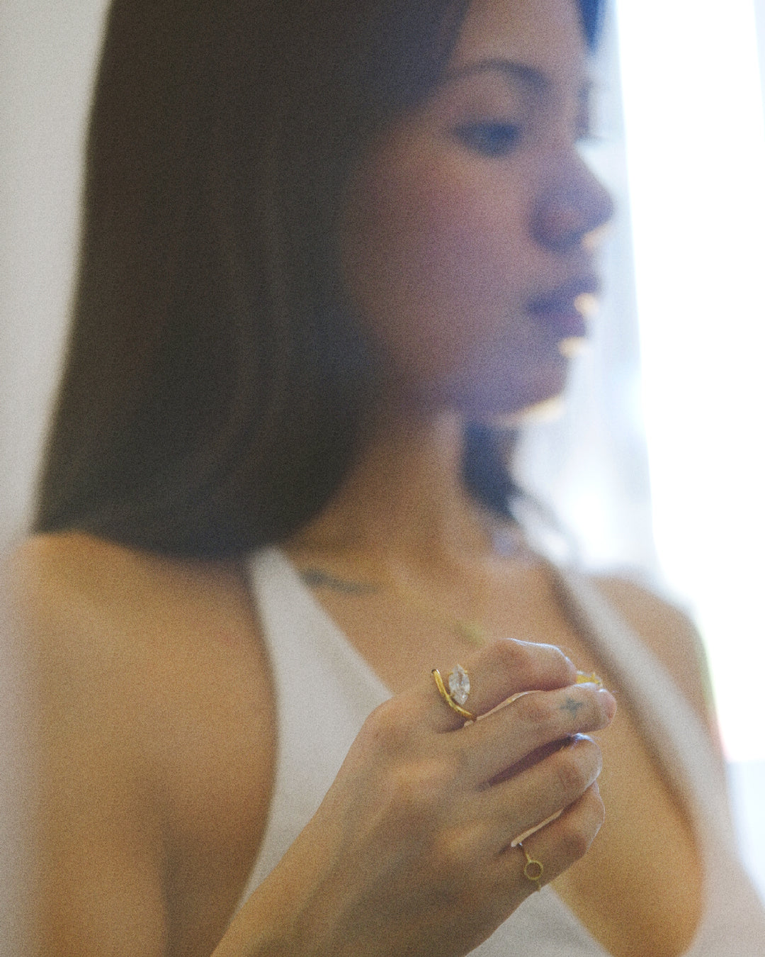 The Bold Sideways Marquise Cut Ring