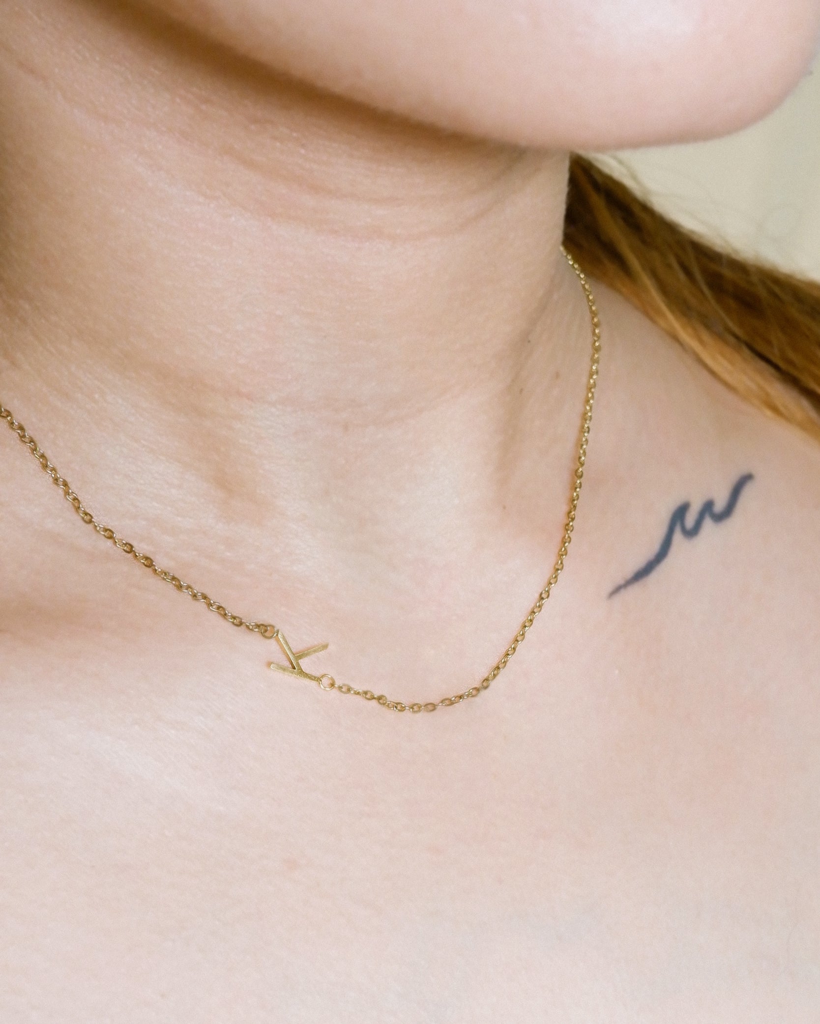 The Skinny Sideways Initial Necklace | Holiday Shop