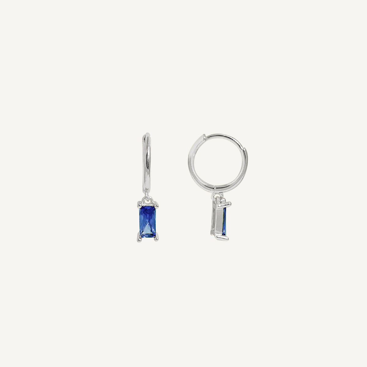 The Baguette Birthstone Hoops