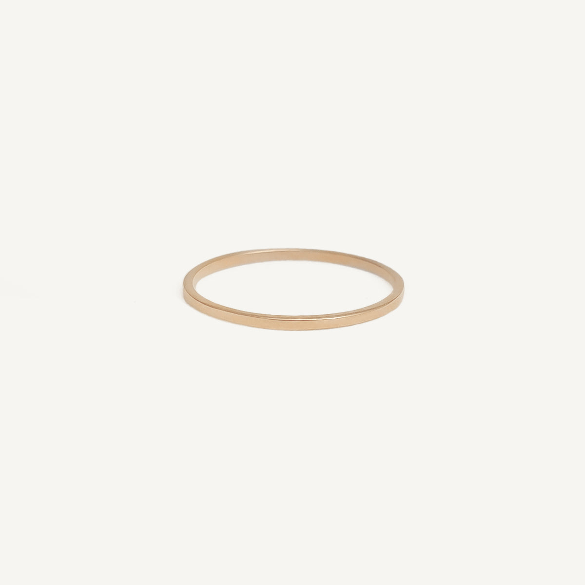 The Modern Stack - Skinny 1mm Band in Solid Gold