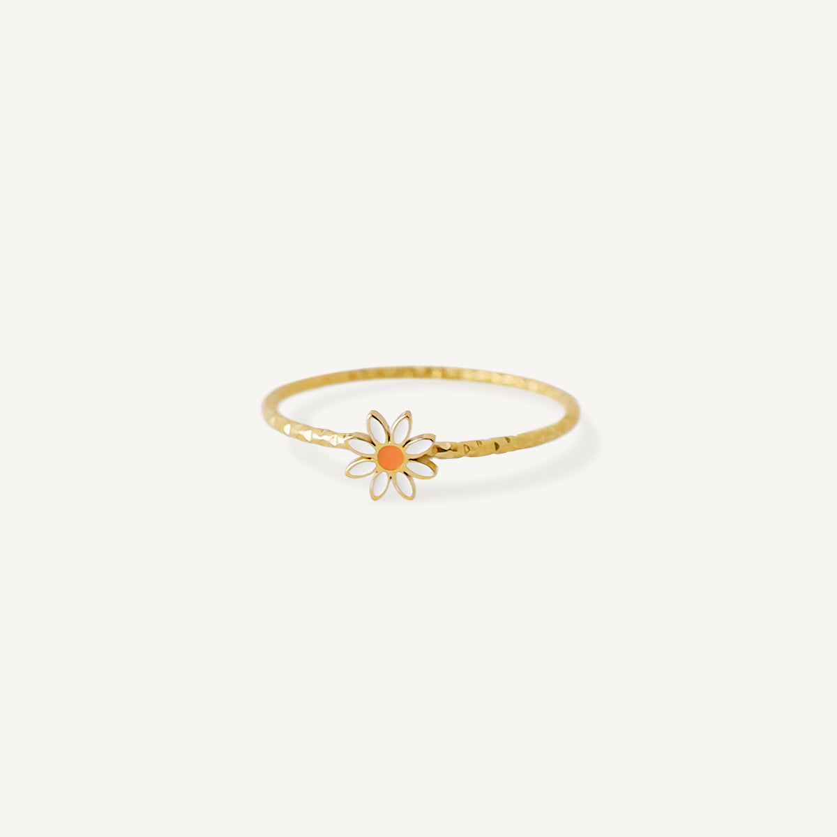 The Skinny Textured Daisy Ring