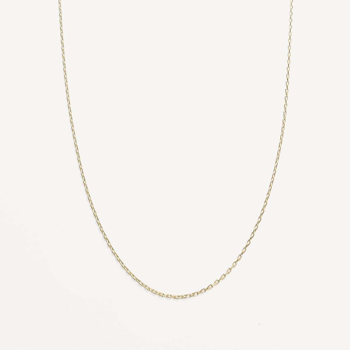 The Skinny Cable Necklace in Solid Gold