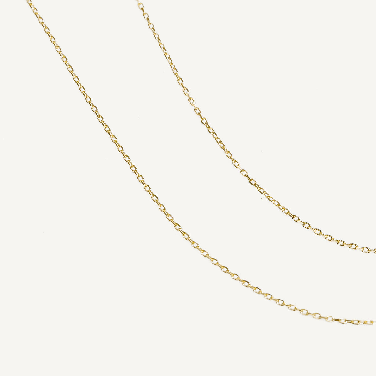 The Skinny Cable Necklace in Solid Gold