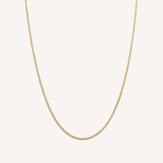 The Skinny Cuban Necklace in Solid Gold