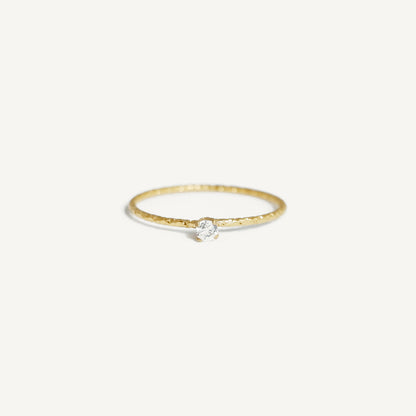 The Skinny Textured Solitaire Ring