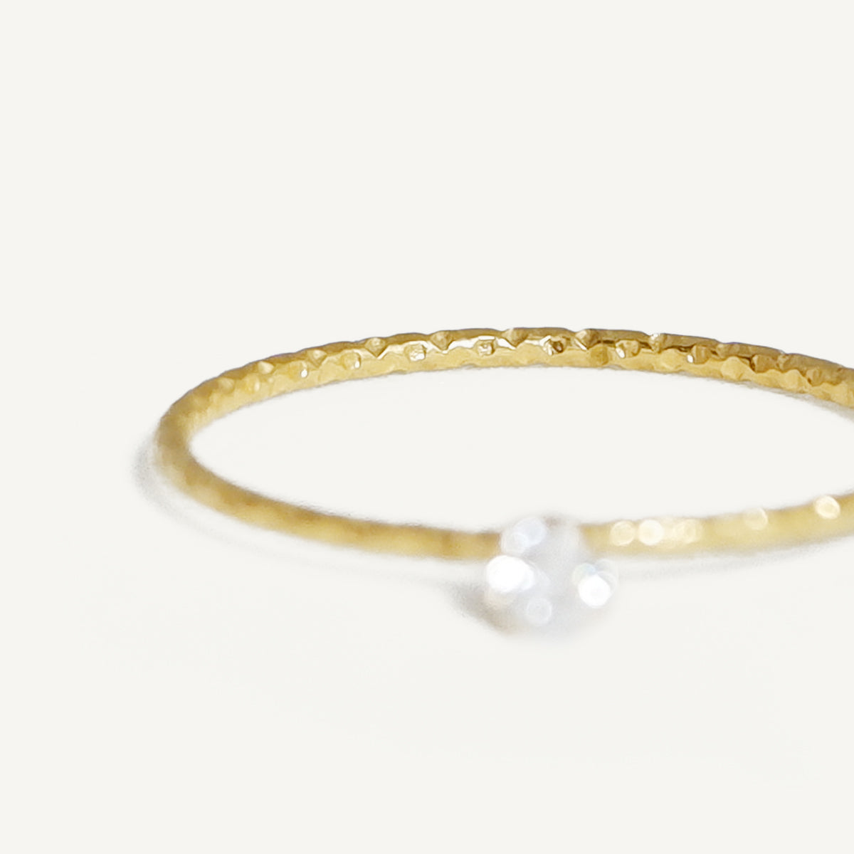 The Skinny Textured Solitaire Ring