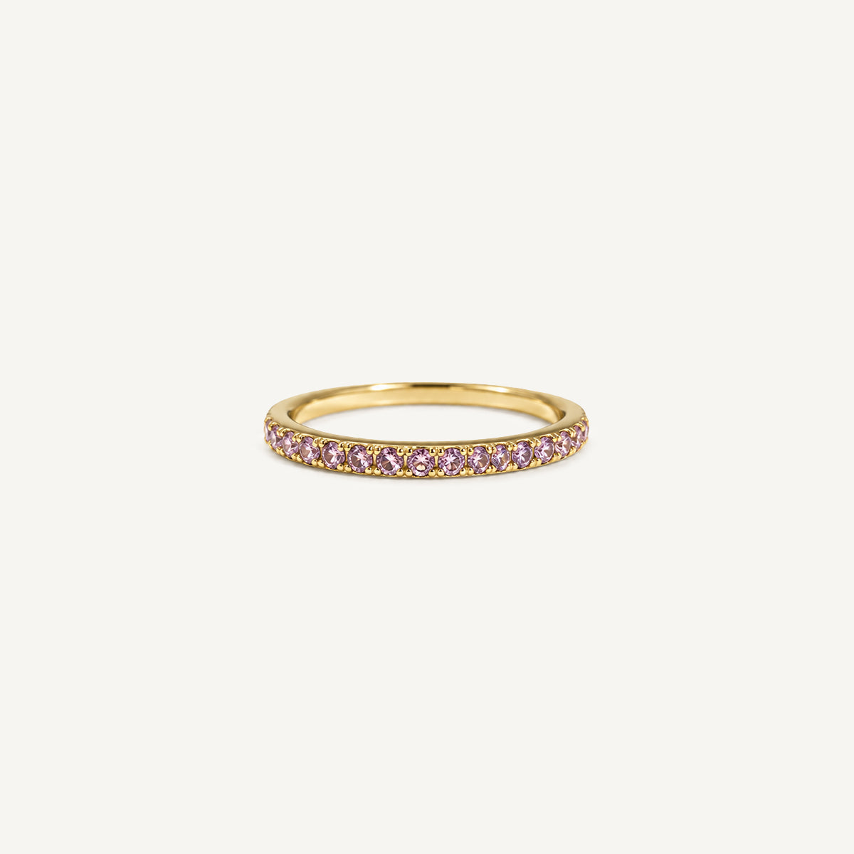 The Slim Half Eternity Birthstone Ring