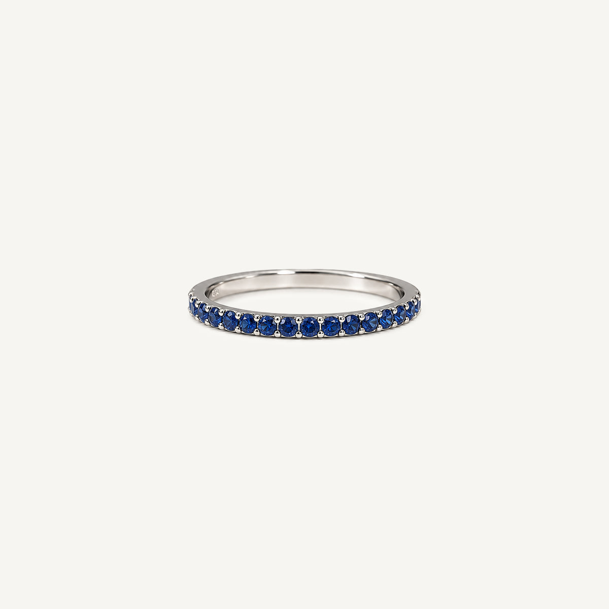 The Slim Half Eternity Birthstone Ring