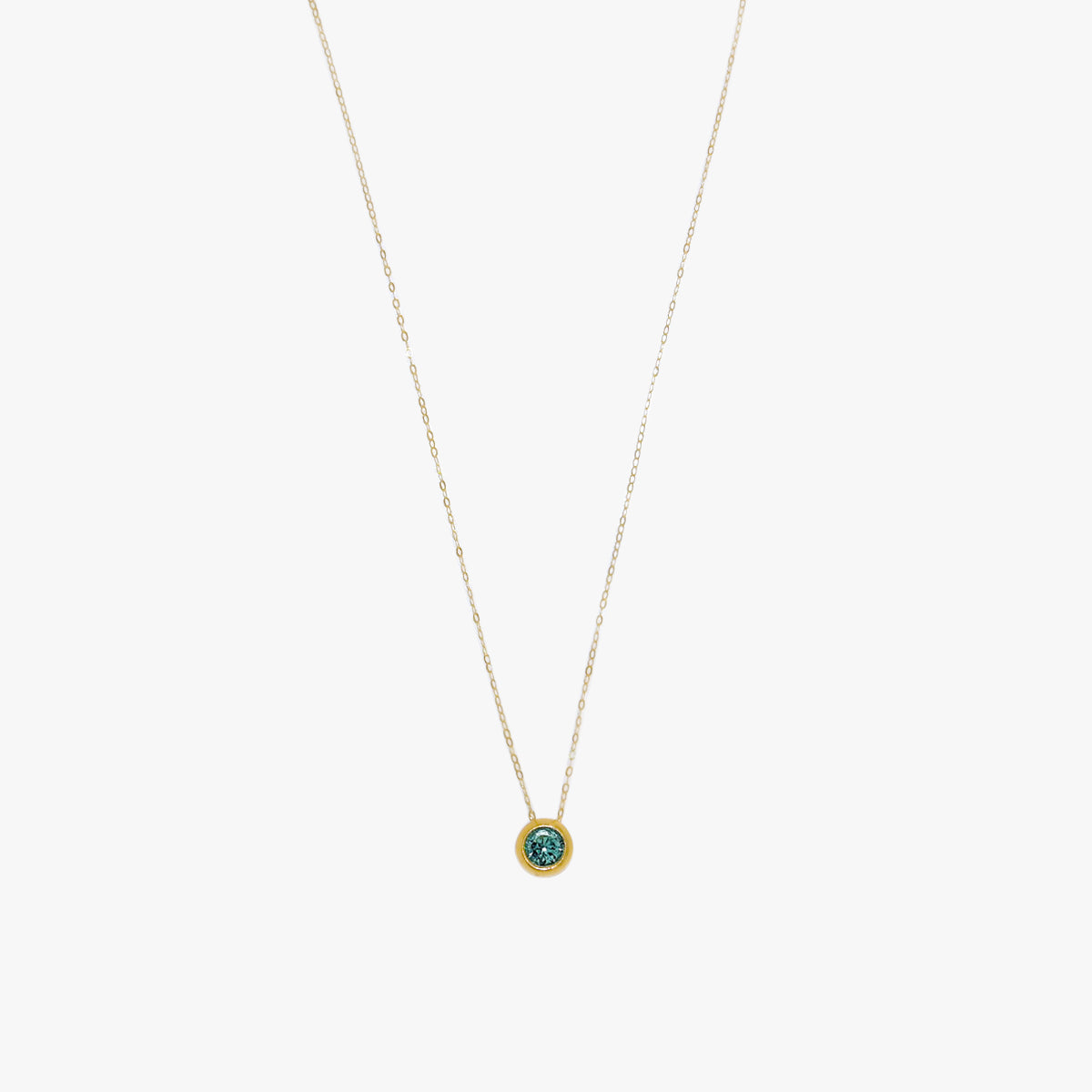 The Classic Birthstone Necklace in Solid Gold