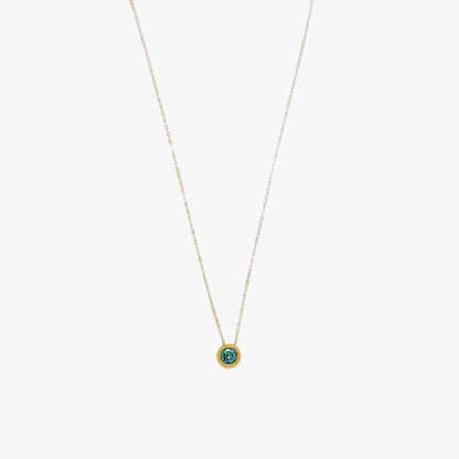 The Classic Birthstone Necklace in Solid Gold