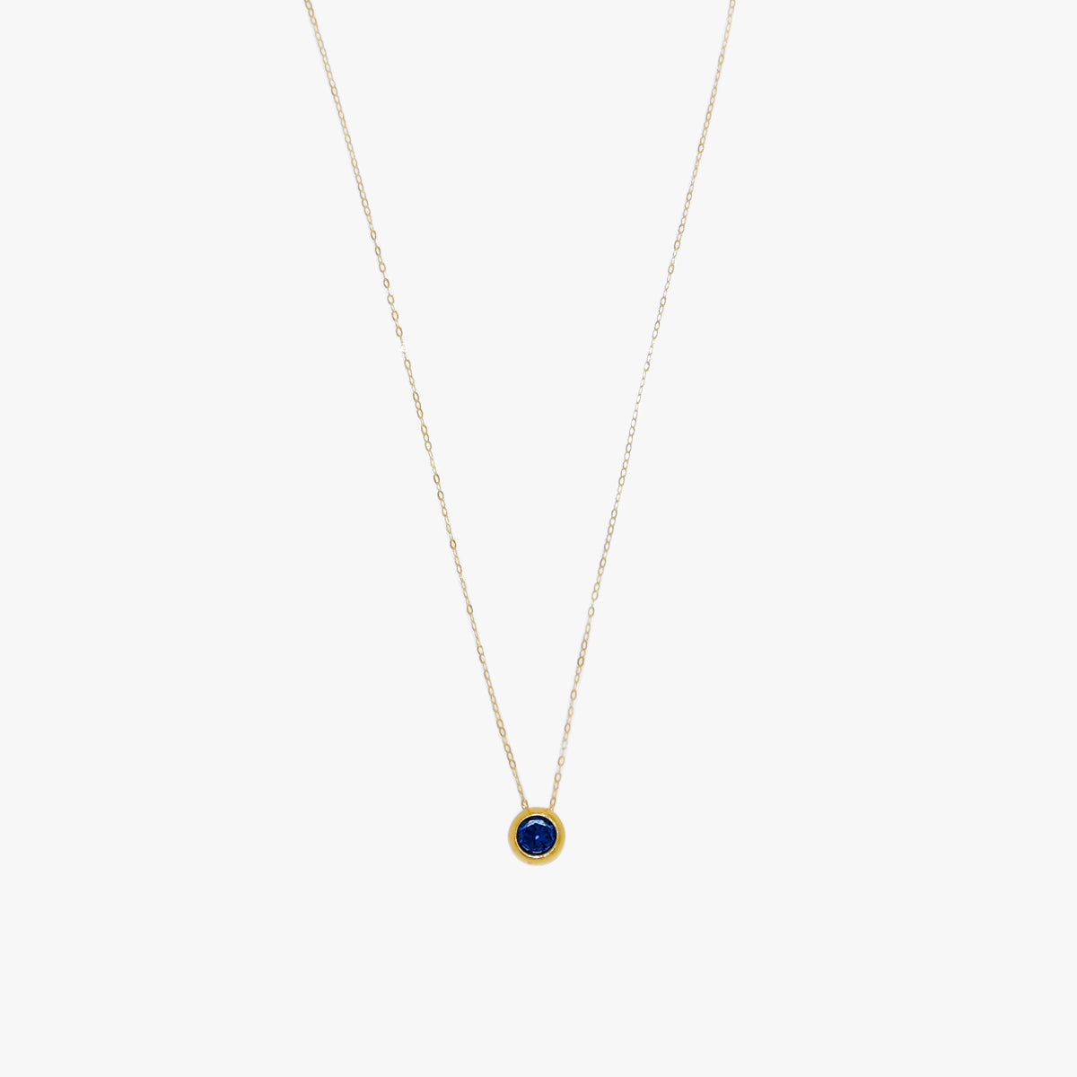 The Classic Birthstone Necklace in Solid Gold