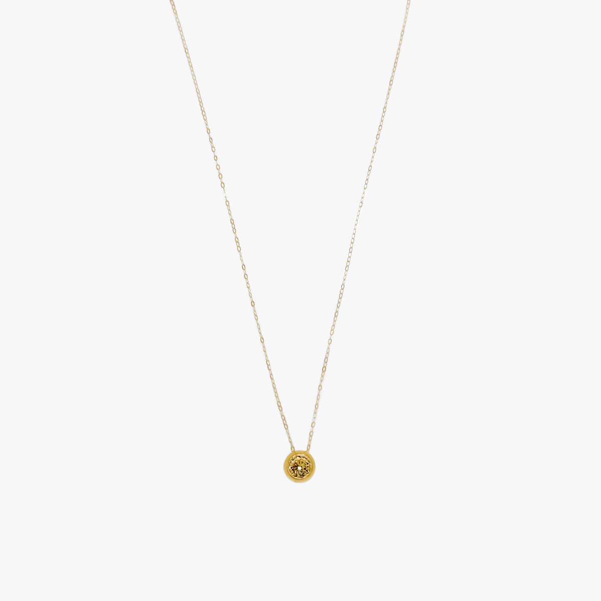 The Classic Birthstone Necklace in Solid Gold