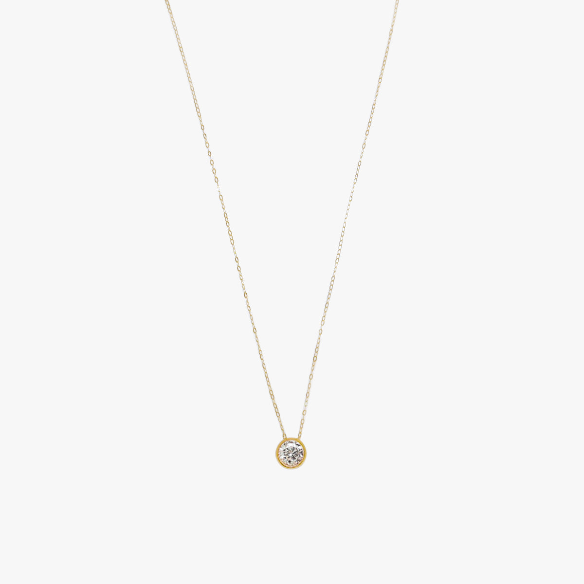 The Classic Birthstone Necklace in Solid Gold