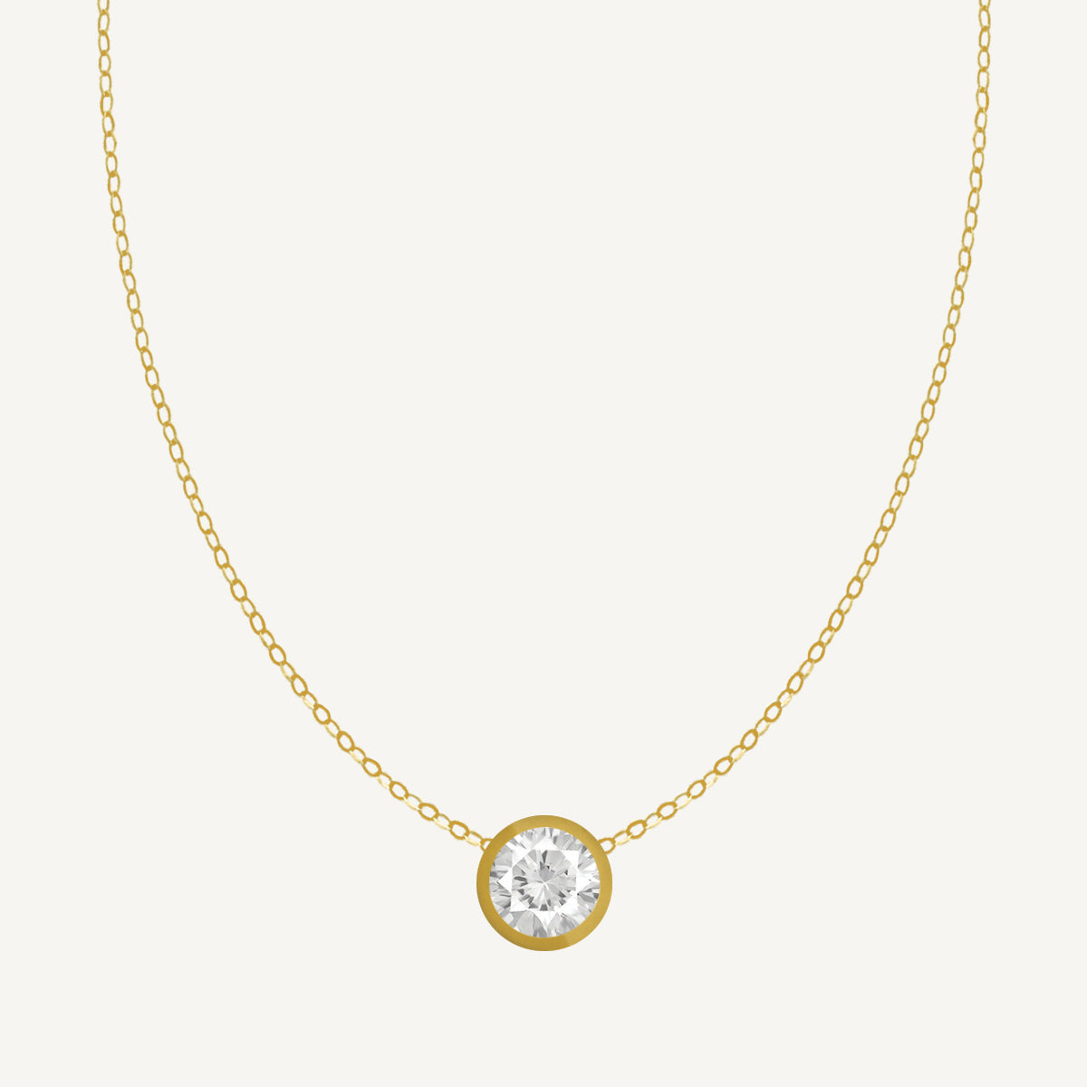 The Classic Birthstone Necklace in Solid Gold