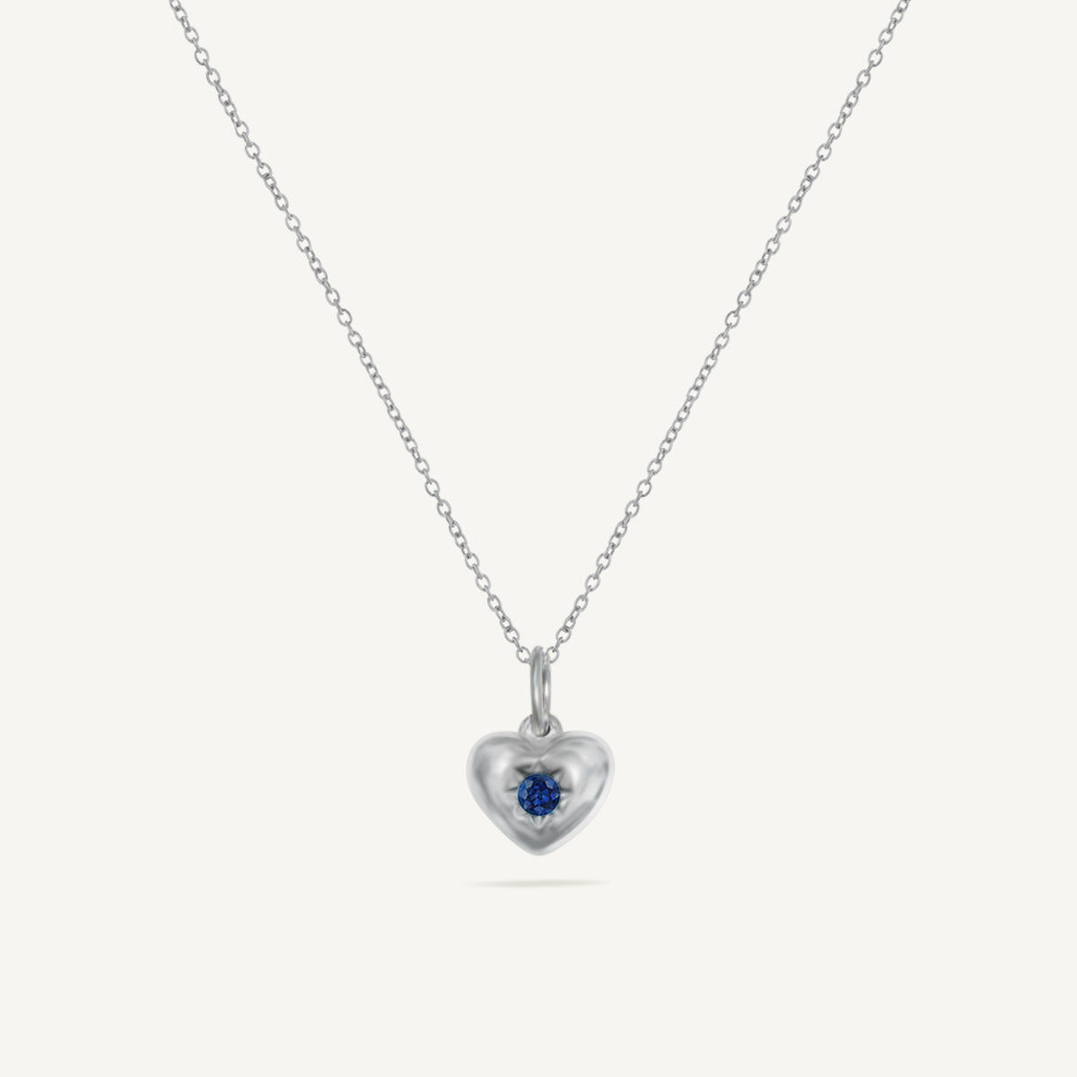 The Starlight Birthstone Chunky Heart Necklace