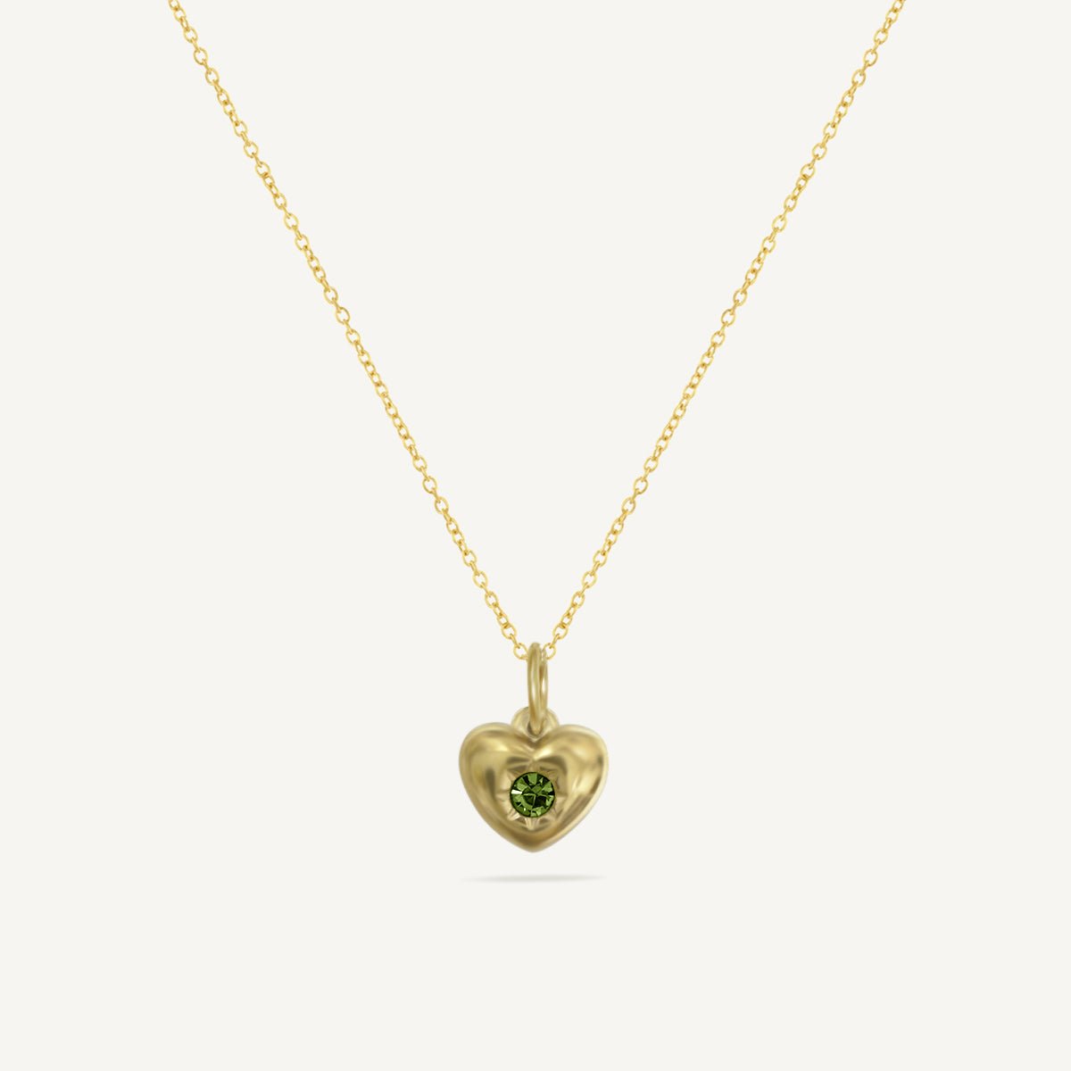 The Starlight Birthstone Chunky Heart Necklace
