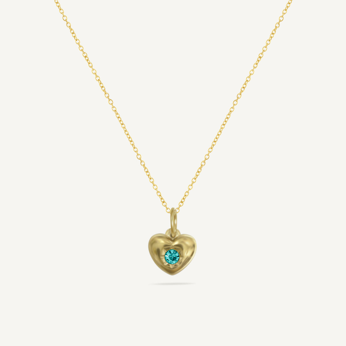 The Starlight Birthstone Chunky Heart Necklace