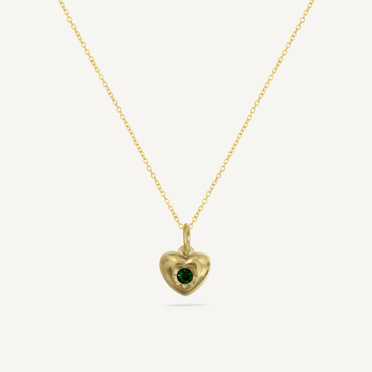 The Starlight Birthstone Chunky Heart Necklace