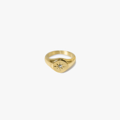 The Dotted Star Signet Ring