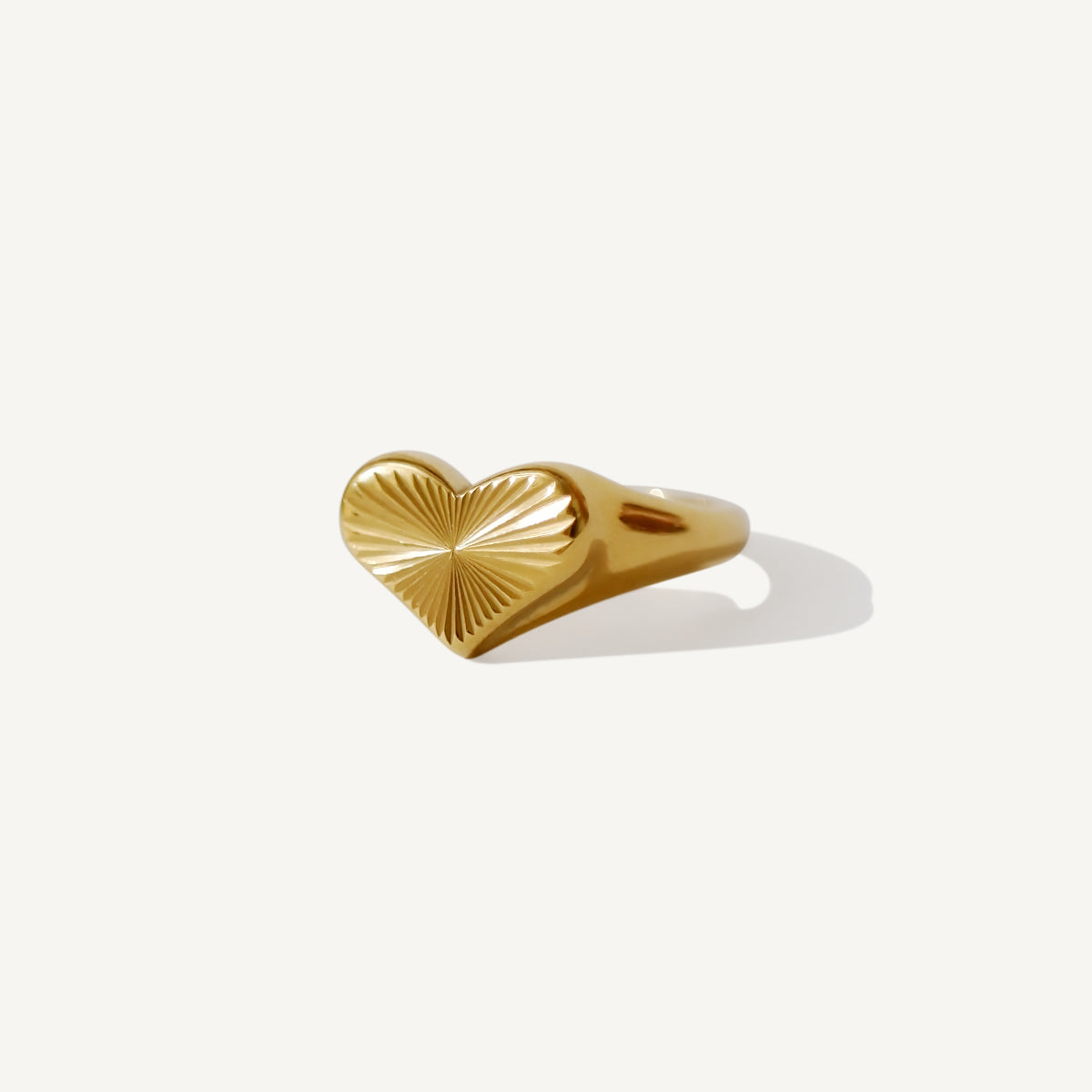 The Sun Ray Heart Signet Ring